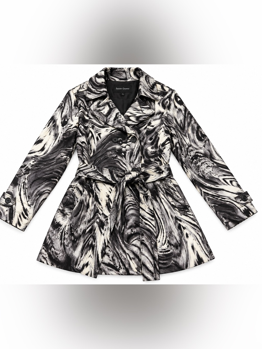 Susan Graver Trench Coat Size L